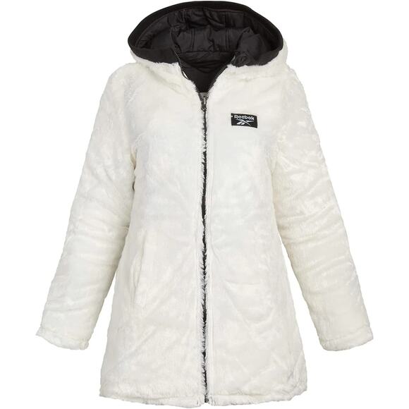 NEW Reebok Women's Reversible Puffer Anorak Sherpa Lined Jacket XL - Picture 8 of 12